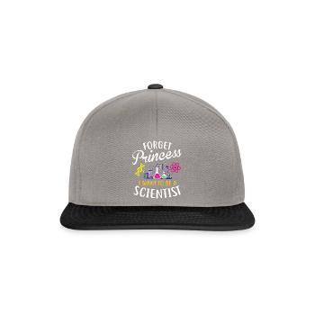 Forget Princess I want to be a Scientist - Chemie - Snapback Cap - Graphit/Schwarz - Vorne