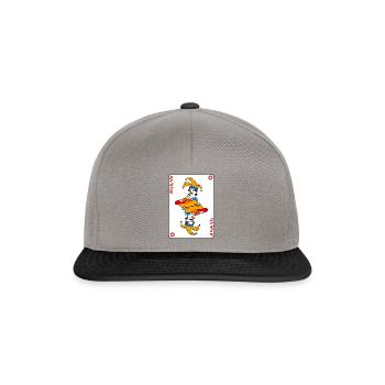 Joker playing card - Snapback Cap - graphite/black - Front