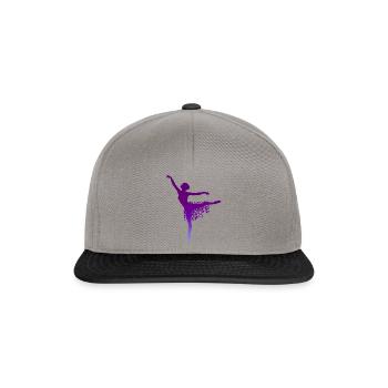 Ballerina Ballett Shirt Geschenk - Snapback Cap - Graphit/Schwarz - Vorne