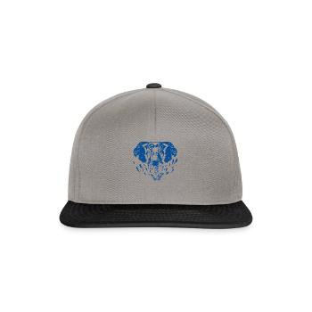 Elefant Wasser Motiv Kreativ - Snapback Cap - Graphit/Schwarz - Vorne