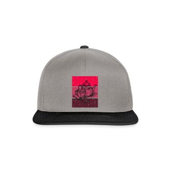 Red Retro Tea Time - Snapback Cap - Graphit/Schwarz - Vorne