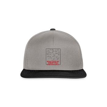 Science de chimie de physique disant le cadeau de plaisanterie - Casquette snapback - gris graphite/noir - Devant