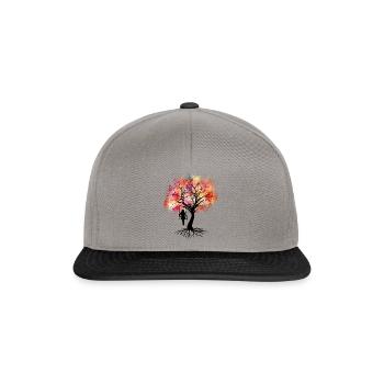 Colorful tree - Snapback Cap - graphite/black - Front