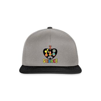 Wissenschaft, Informatik, Mathe, Biologie, Chemie - Snapback Cap - Graphit/Schwarz - Vorne