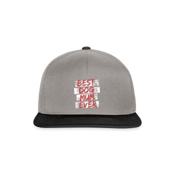 Best Dog Mum Ever - Snapback Cap - graphite/black - Front