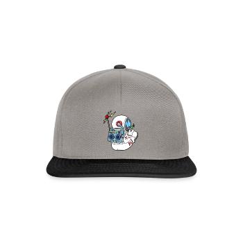 Astronaut Weltall - Snapback Cap - Graphit/Schwarz - Vorne