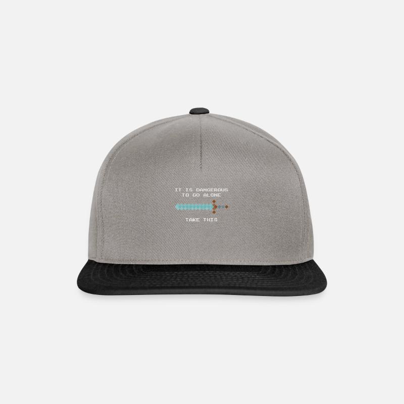 It is dangerous to go alone - Take this - Snapback Cap - Graphit/Schwarz