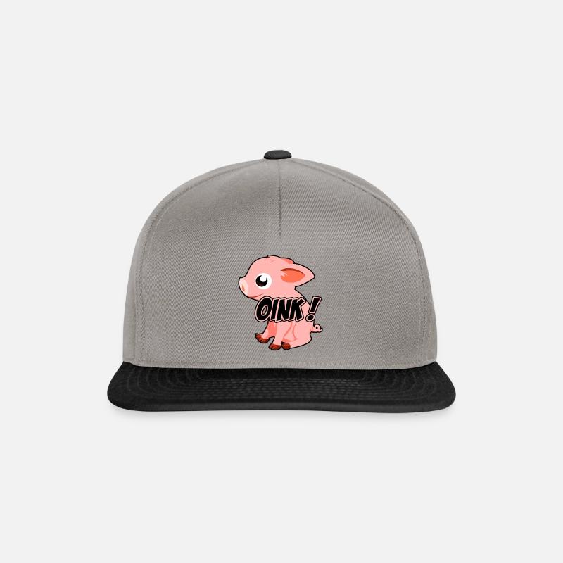 Oink piggy - Snapback Cap - graphite/black