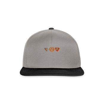 Wiesn coeur costume de pain d'épice - Casquette snapback - gris graphite/noir - Devant