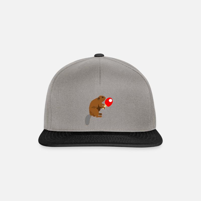 Tischtennisschläger Biberratte Nagetiere Geschenke - Snapback Cap - Graphit/Schwarz