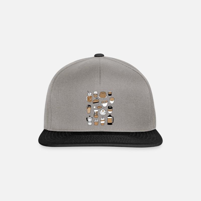 Caffè / caffè e torta - Snapback Cap - grigio grafite/nero