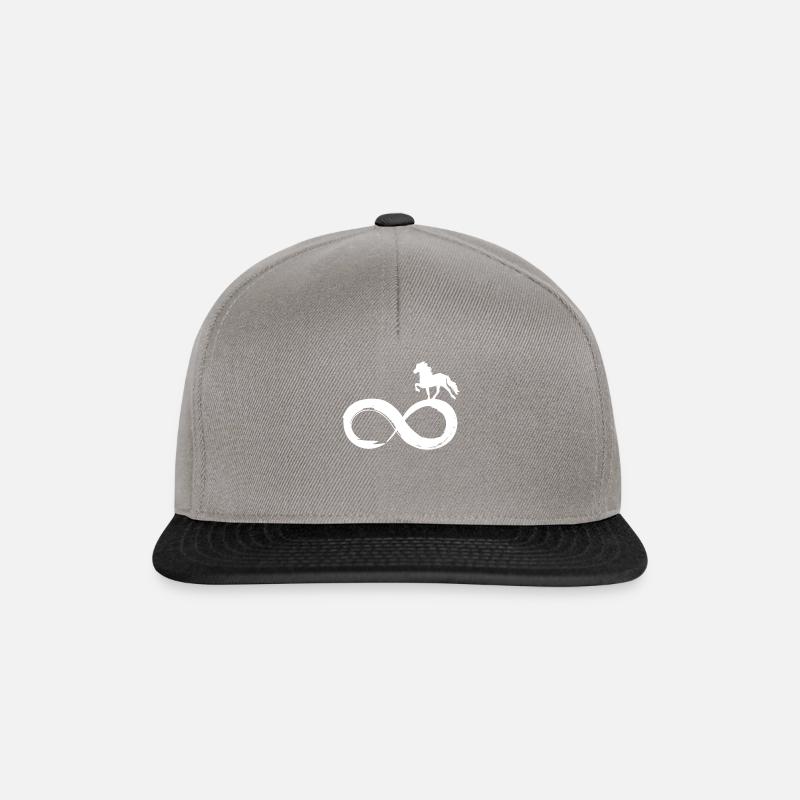 Isländer Islandpferde Pony Pferde Forever Infinity - Snapback Cap - Graphit/Schwarz