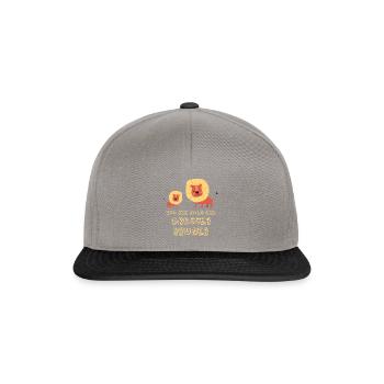 Famille grand lion frère grand frère t-shirt - Casquette snapback - gris graphite/noir - Devant