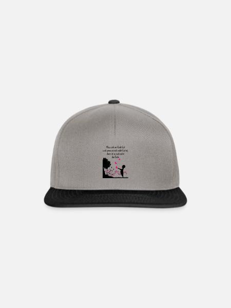 Alles wird Gut - Glück Spruch Zitat Liebe Zeichen - Snapback Cap - Graphit/Schwarz