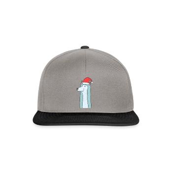 Cadeau de chemise enfants Noël chien loup - Casquette snapback - gris graphite/noir - Devant
