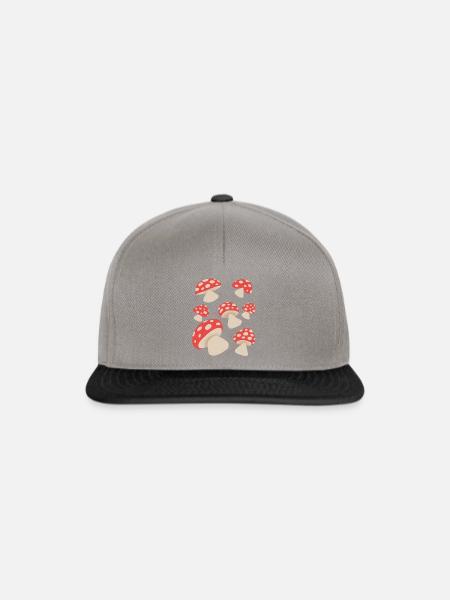 Fliegenpilze - Snapback Cap - Graphit/Schwarz