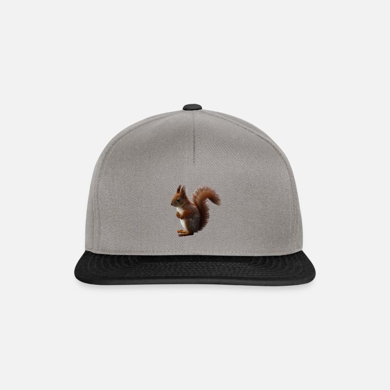 Eichhörnchen natürlich - Snapback Cap - Graphit/Schwarz