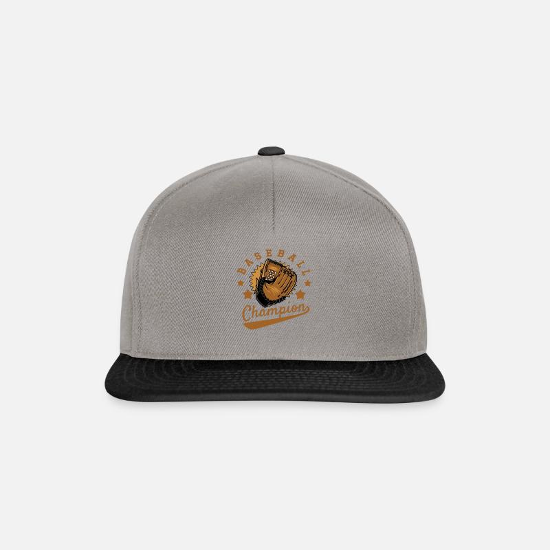 Batte de baseball casque de baseball - Casquette snapback - gris graphite/noir