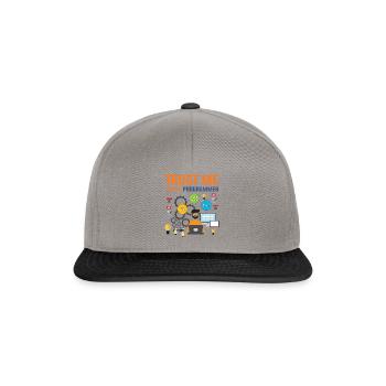 Programmer developer computer scientist gift - Snapback Cap - graphite/black - Front