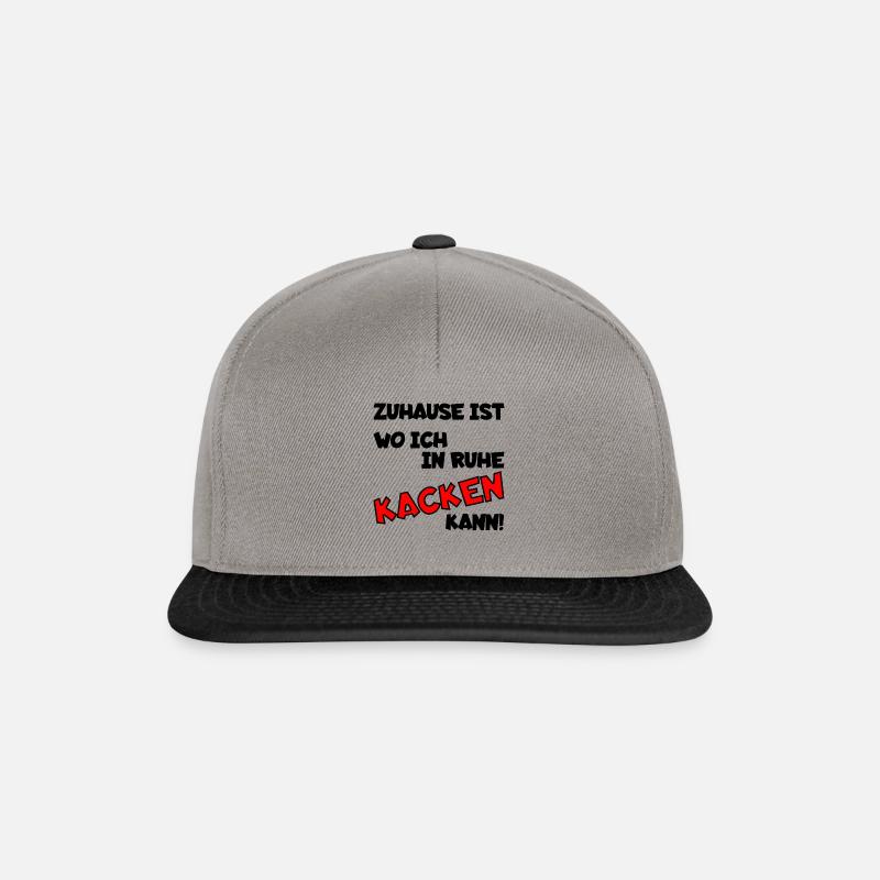 Home is where I can poop in peace shit fun - Snapback Cap - graphite/black