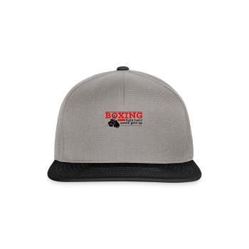 Boxer Boxing Boxen Boxsport Kampfsport Geschenk - Snapback Cap - Graphit/Schwarz - Vorne