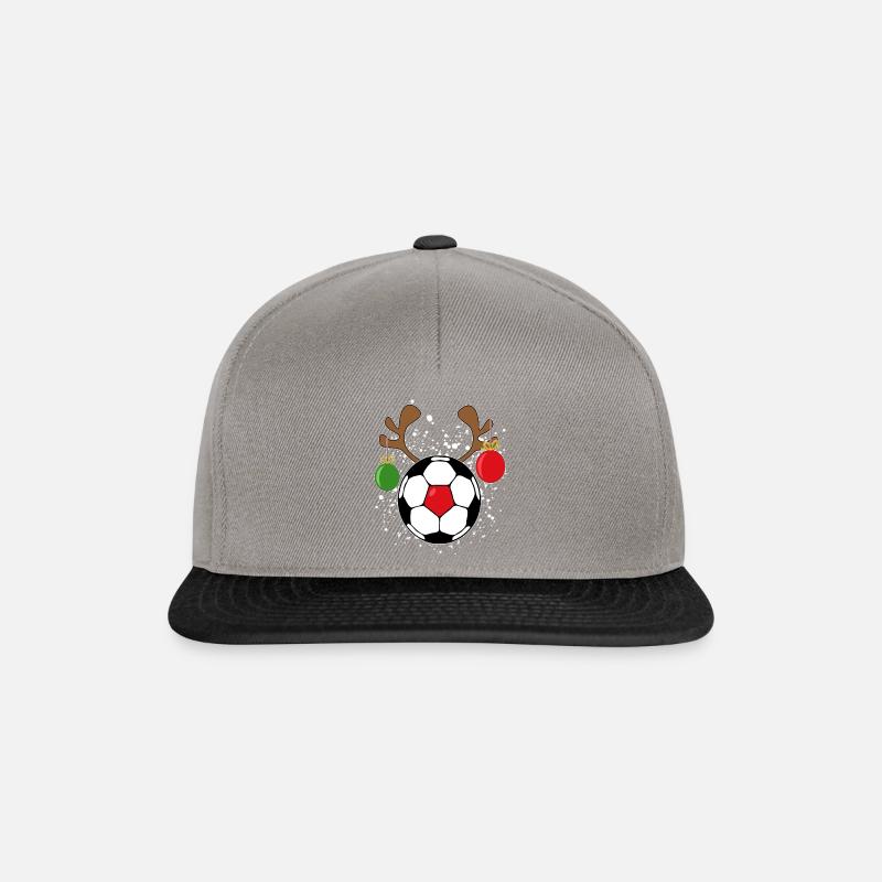 Weihnachten Fußball Geschenk Geweih Heiligabend - Snapback Cap - Graphit/Schwarz