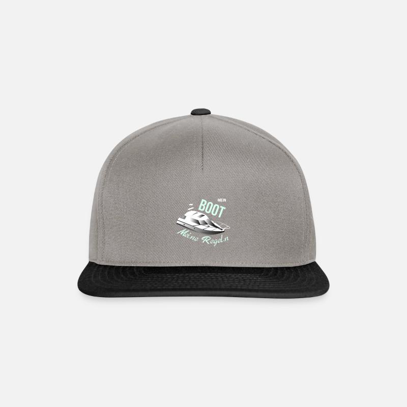 Lustiges Mein Boot Meine Regeln Schiff-Besitzer - Snapback Cap - Graphit/Schwarz