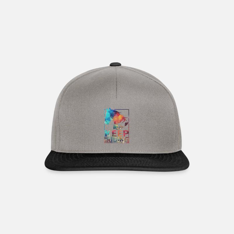 Pferde reiten - Snapback Cap - Graphit/Schwarz