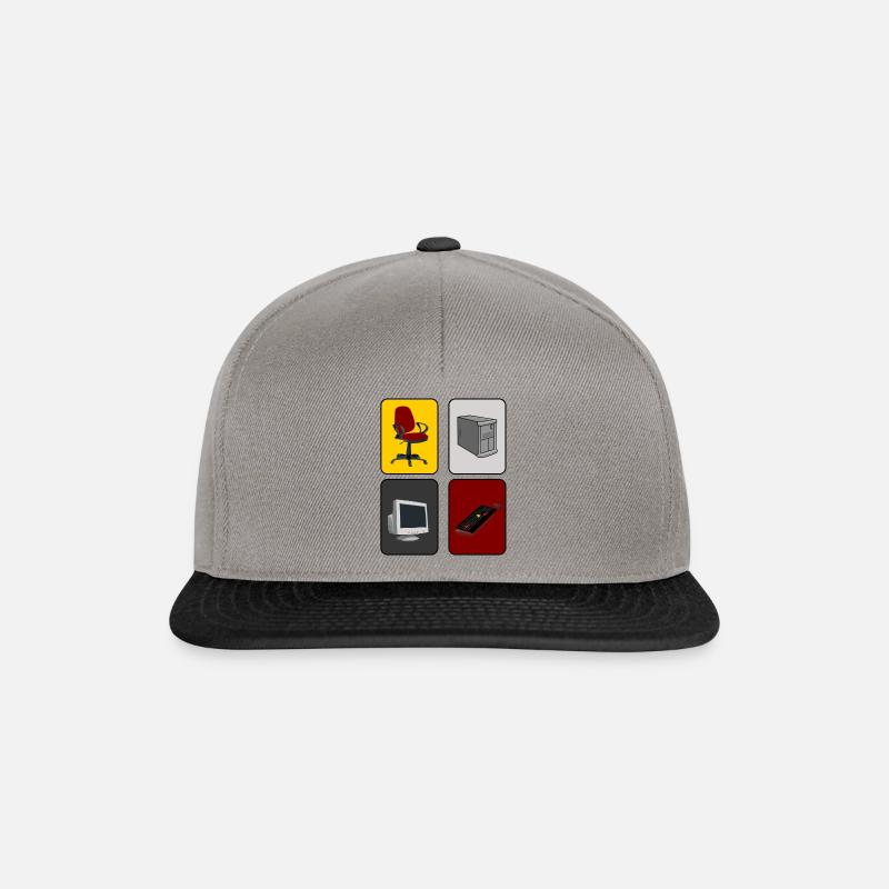 Les joueurs PC - Casquette snapback - gris graphite/noir