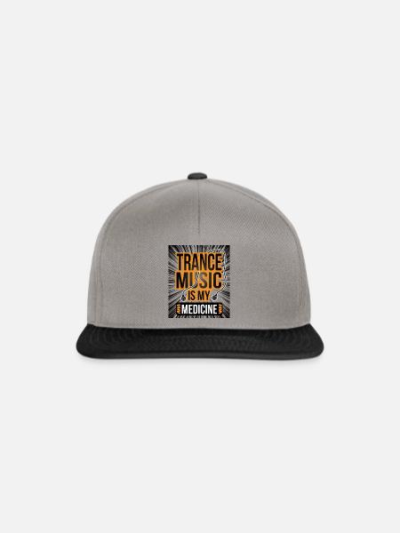 Trance Musik Geschenk Geschenkidee - Snapback Cap - Graphit/Schwarz