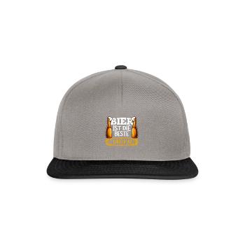 Bier ist die beste Medizin Hopfen Malz und Alkohol - Snapback Cap - Graphit/Schwarz - Vorne