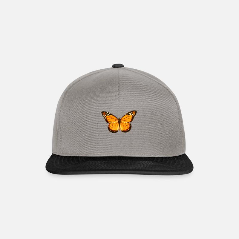 Schmetterling Lepidoptera Insektenkunde - Snapback Cap - Graphit/Schwarz