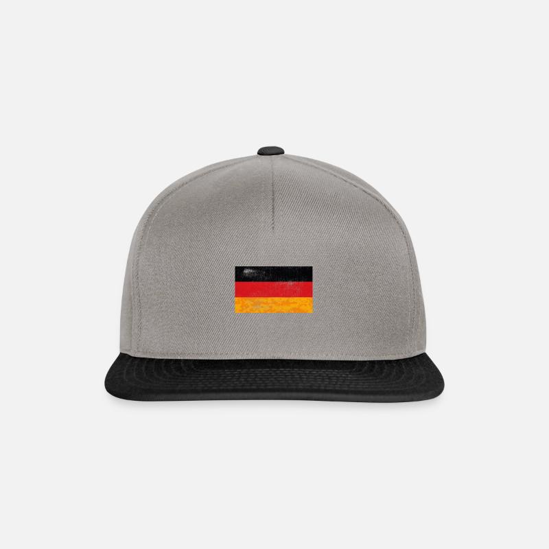 Deutschland Deutsch Deutsche Flagge Geschenk Idee - Snapback Cap - Graphit/Schwarz