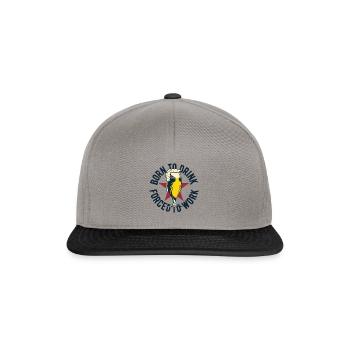 Né pour boire, obligé de travailler - Casquette snapback - gris graphite/noir - Devant