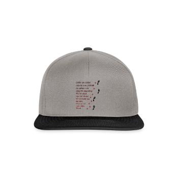 Hund Spruch Du und ich - Snapback Cap - Graphit/Schwarz - Vorne