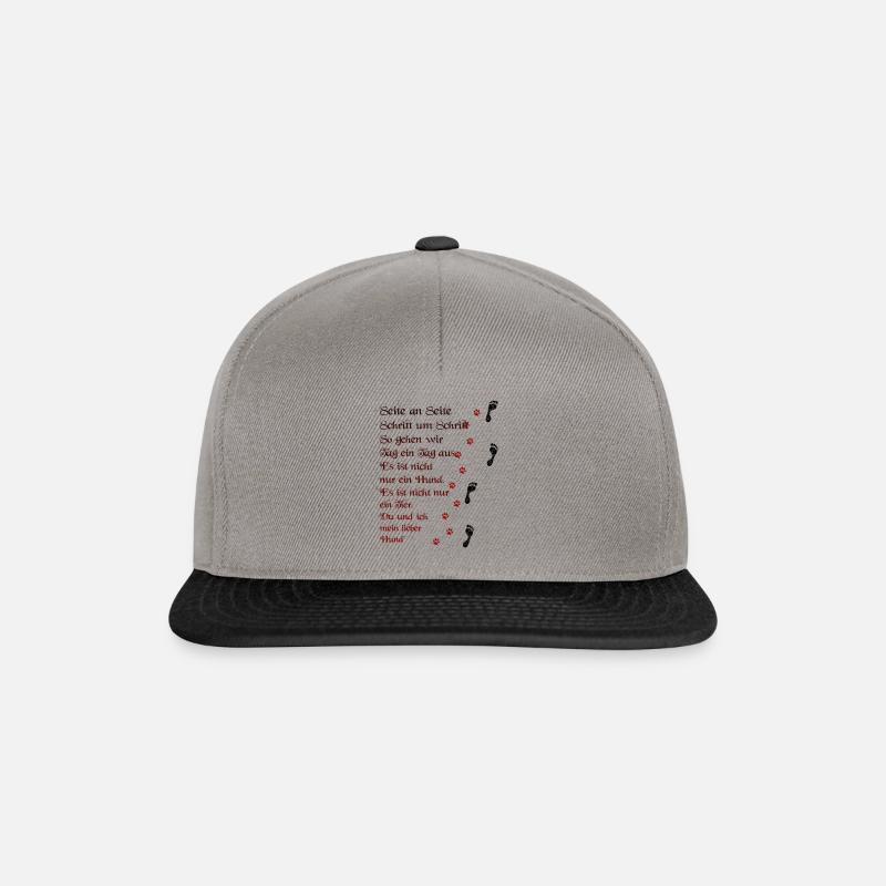Hund Spruch Du und ich - Snapback Cap - Graphit/Schwarz