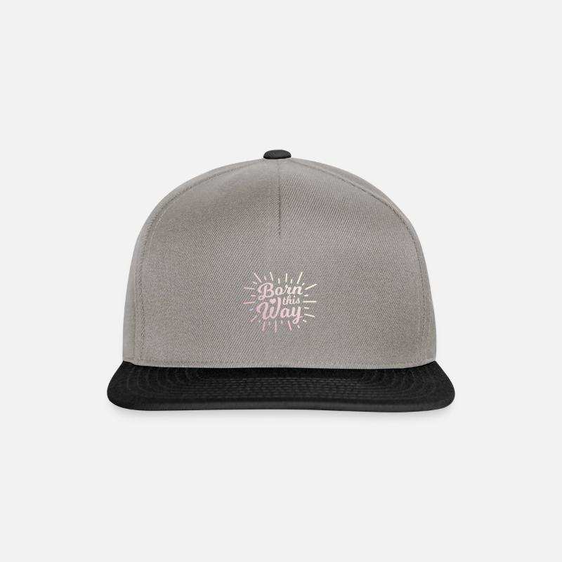 born this way - Snapback Cap - graphite/black