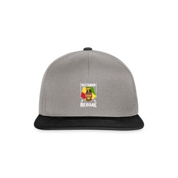 Reggae Rastamann - Cadeau - Casquette snapback - gris graphite/noir - Devant