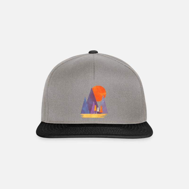 Bunte Berge - Snapback Cap - Graphit/Schwarz