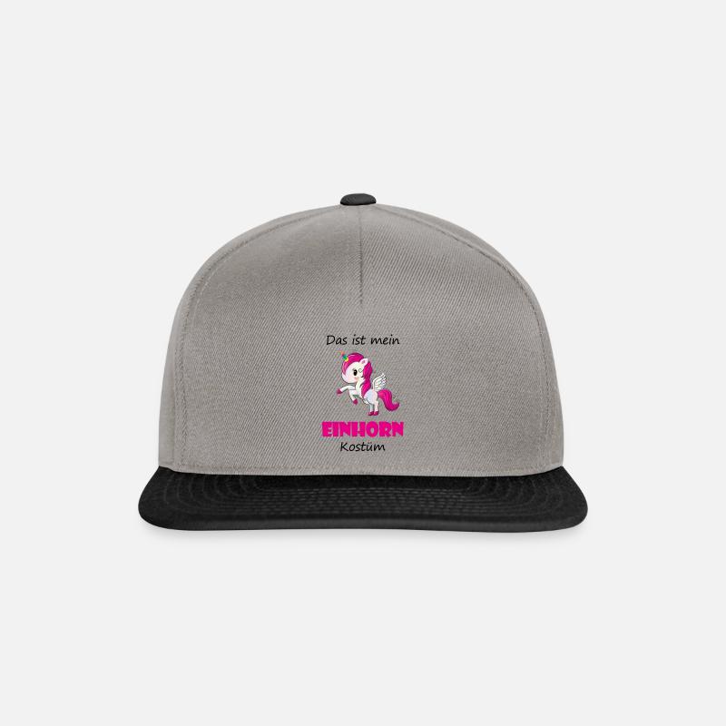 Das ist mein Einhorn Kostüm Fasching Karneval - Snapback Cap - Graphit/Schwarz