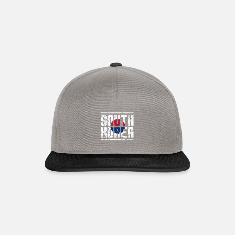 Corée du Sud Corée du Sud Armoiries d'Asie - Casquette snapback - gris graphite/noir