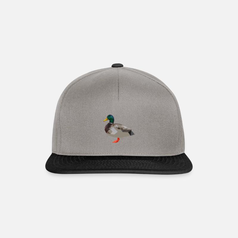 Canard, canard, polygones de canards géométriques - Casquette snapback - gris graphite/noir
