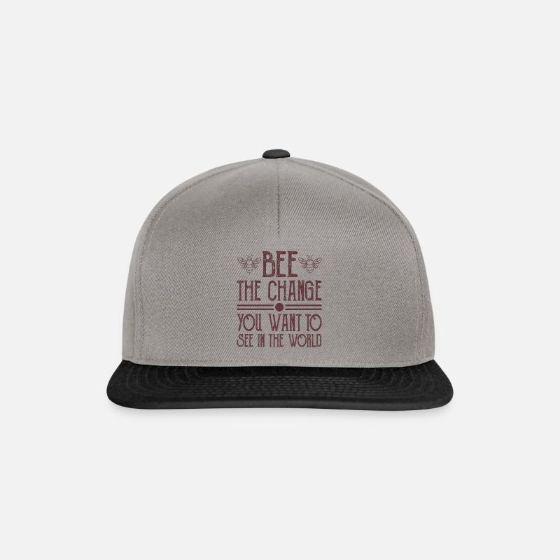 Biene - Snapback Cap - Graphit/Schwarz