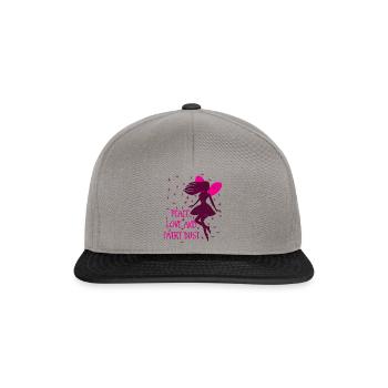 Peace love and fairy dust 01 - Snapback Cap - graphite/black - Front