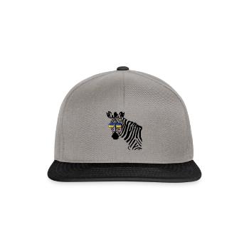 Zebra with rainbow glasses CSD LGBTQ Pride Shirt - Snapback Cap - graphite/black - Front