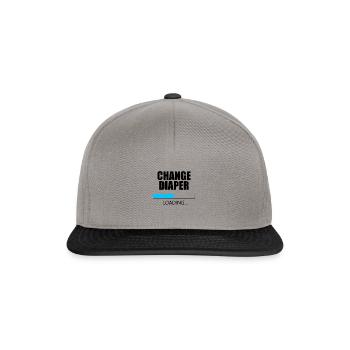 Change Diaper Loading - Snapback Cap - graphite/black - Front