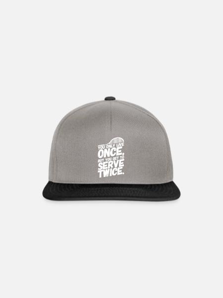 Tennis Tennisspieler Sprüche Aufschlag - Snapback Cap - Graphit/Schwarz
