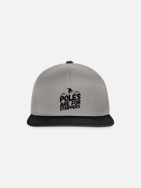 Snowboarding Snowboard Snowboarder Stripper - Snapback Cap - Graphit/Schwarz