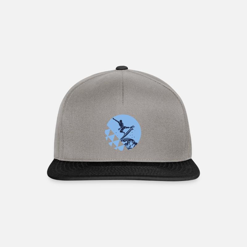 Surfen Surfer Surf Kreis Blau - Snapback Cap - Graphit/Schwarz