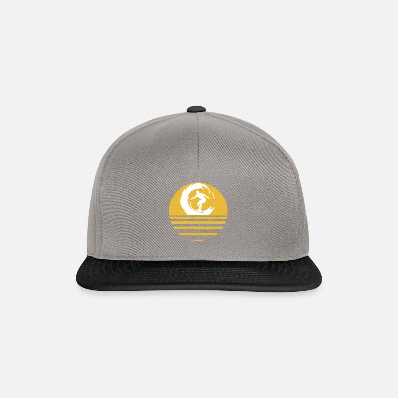 Surfen Surfer Surf Sonne - Snapback Cap - Graphit/Schwarz